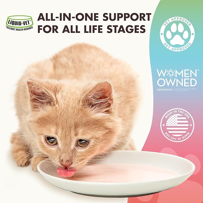 LIQUID-VET Premium 10-in-1 Cat Wellness Multi-Supplement: Glucosamine, - Image 3