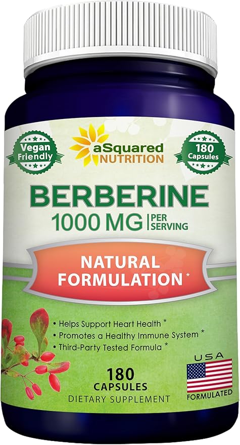 aSquared Nutrition Pure Berberine 1000mg Supplement by aSquaredNutrition