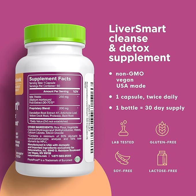 Naturenetics Milk Thistle Liver Cleanse & Support Supplement, 60 Capsules - Image 2