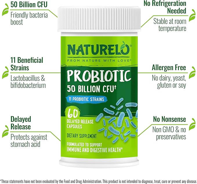 NATURELO Probiotics for Digestive Health - Image 2