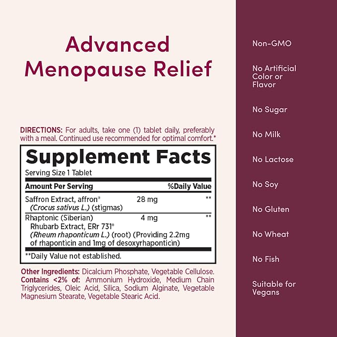 Nature's Bounty Optimal Solutions Advanced Menopause Relief, Menopause - Image 6