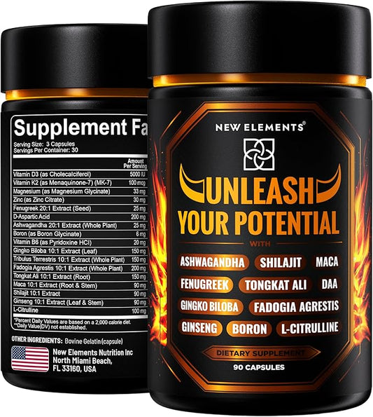 Natural Testosterone Booster Supplement by NewElementsNutritionInc