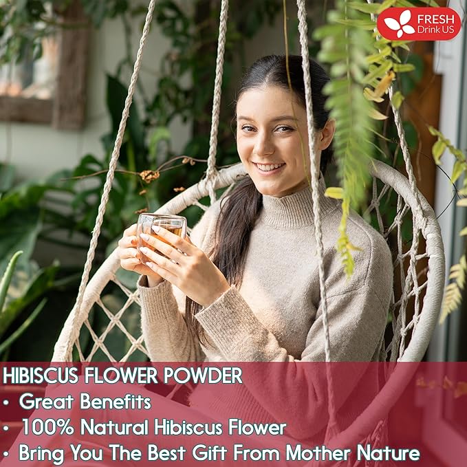 FreshDrinkUS, Premium 16oz Hibiscus Flower Powder, 100% Natural and Pure from - Image 9