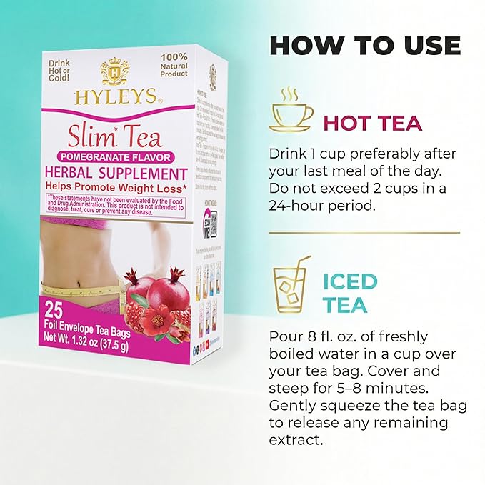Hyleys Slim Tea Pomegranate Flavor - Image 5