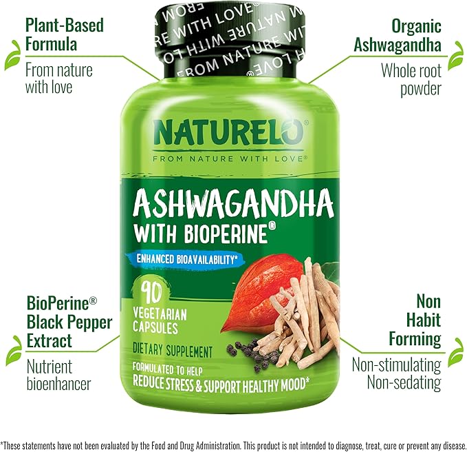 NATURELO Ashwagandha Organic Root Powder - Image 2