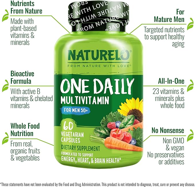 NATURELO Mens Multivitamins for Men 50+ - Image 4