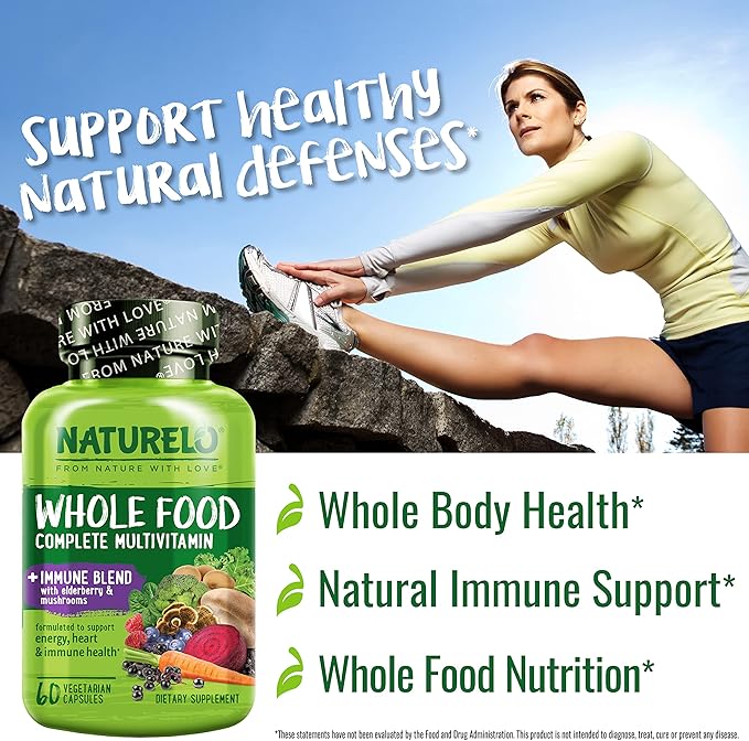 NATURELO Whole Food Multivitamin + Immune Blend - Image 5